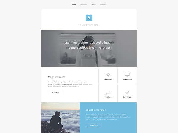 image of a website template