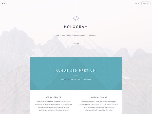 image of a website template