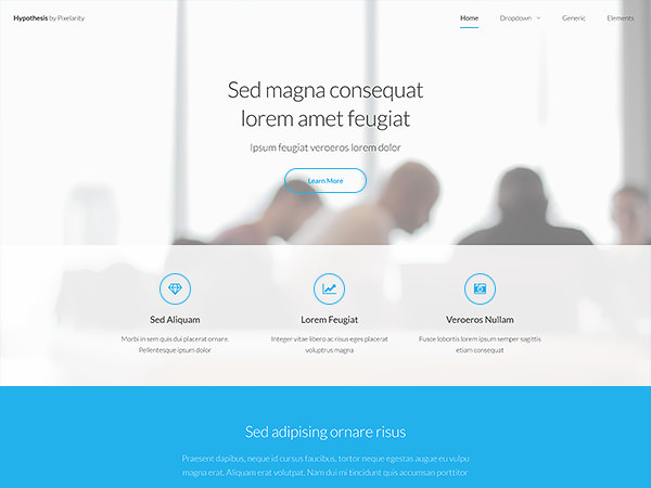 image of a website template