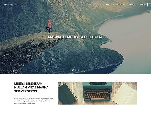 image of a website template
