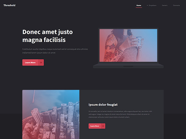 image of a website template