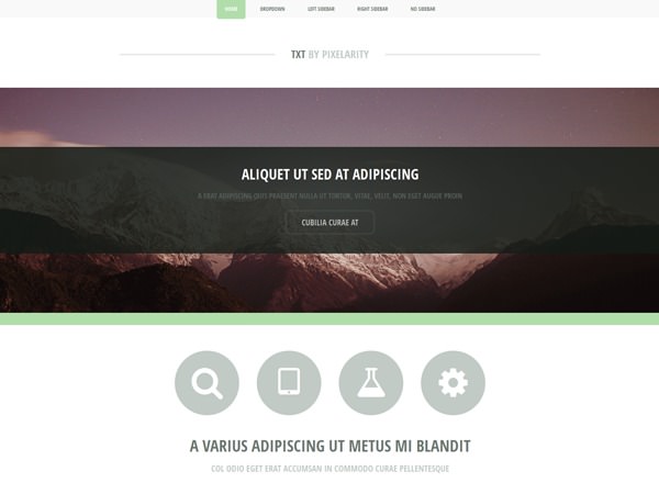 image of a website template